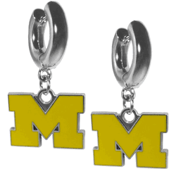 Michigan Wolverines Huggie Hoop Earrings