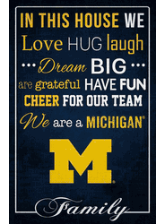 Michigan Wolverines In This House 17x26