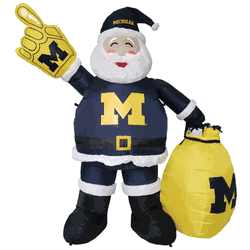 Michigan Wolverines 7 FT Inflatable Santa