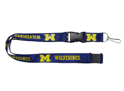 Michigan Wolverines Lanyard Blue