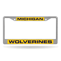 Michigan Wolverines Laser Chrome Frame