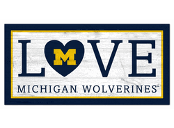 Michigan Wolverines Love 6x12 Sign