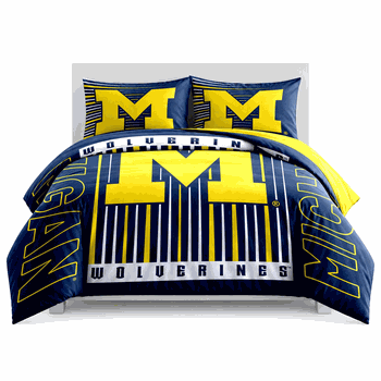 Michigan Wolverines Momentum Bedding Comforter Set F/Q