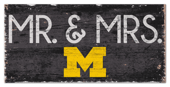 Michigan Wolverines Mr & Mrs Sign