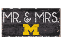 Michigan Wolverines Mr & Mrs Sign
