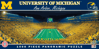 Michigan Wolverines NCAA 1000pc Panoramic Puzzle - End Zone