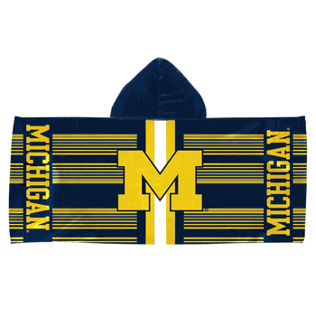 Michigan Wolverines NCAA Blockade Youth Hooded Towel 22x51 inches