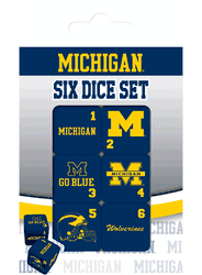 Michigan Wolverines NCAA Dice Set
