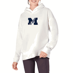Michigan Wolverines NCAA Kadi Hoodie with Zipper Pockets White Medium