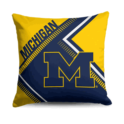 Michigan Wolverines NCAA Pulsewave Throw Pillow 18X18 Inches