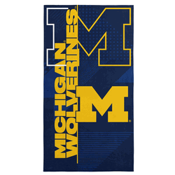Michigan Wolverines NCAA Spiral Microfiber Beach Towel 30x60 inches