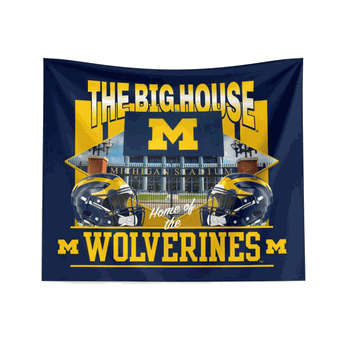 Michigan Wolverines NCAA The Big House Wall Hanging 34X40 Inches