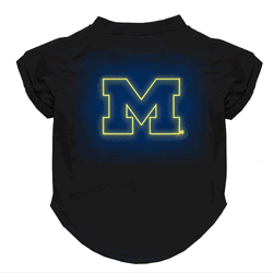 Michigan Wolverines Neon Pet T-Shirt, X-Large