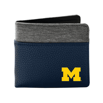 Michigan Wolverines Pebble BiFold Wallet NAVY