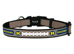 Michigan Wolverines Pet Collar Reflective Football Size Toy CO