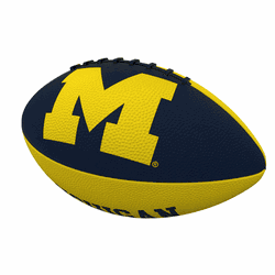 Michigan Wolverines Pinwheel Logo Junior Size Rubber Football