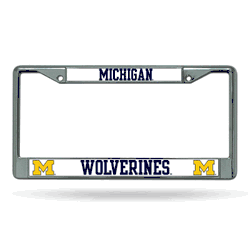 Michigan Wolverines Chrome Frame