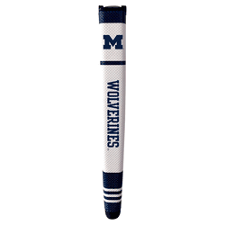Michigan Wolverines Putter Grip (White with colored stripes)