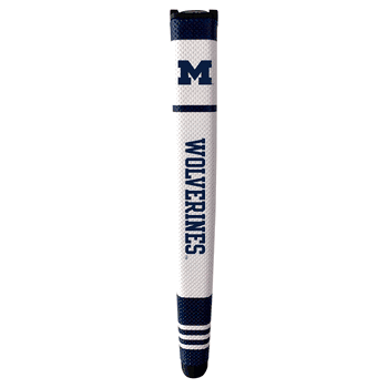 Michigan Wolverines Putter Grip (White with colored stripes)