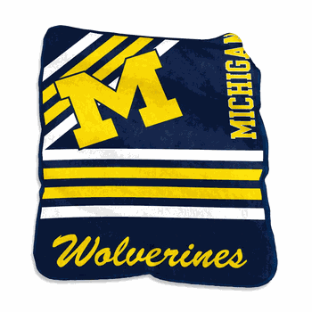 Michigan Wolverines Raschel Throw
