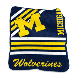 Michigan Wolverines Raschel Throw