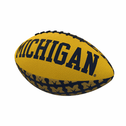 Michigan Wolverines Repeating Mini-Size Rubber Football