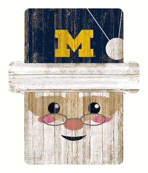 Michigan Wolverines Santa Ornament