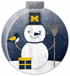 Michigan Wolverines Snowglobe 12in Wall Art
