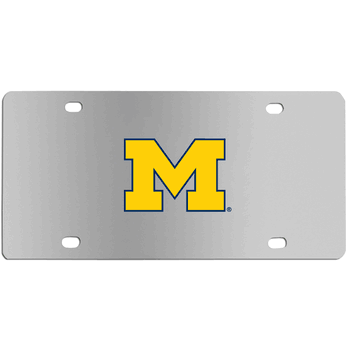 Michigan Wolverines Steel License Plate Wall Plaque