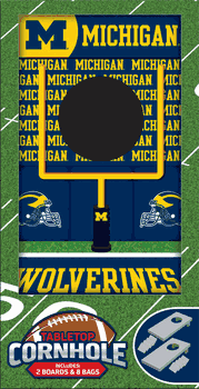 Michigan Wolverines Tabletop Cornhole