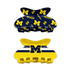 Michigan Wolverines Team Hair Claw Set