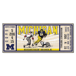 Michigan Wolverines Ticket Runner Rug - 30in. x 72in.