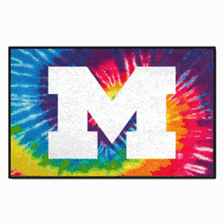 Michigan Wolverines Tie Dye Starter Mat Accent Rug - 19in. x 30in.