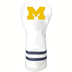 Michigan Wolverines Vintage Fairway Headcover (White)