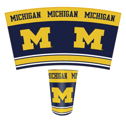 Michigan Wolverines Wastebasket 3.3 Gallon Tin