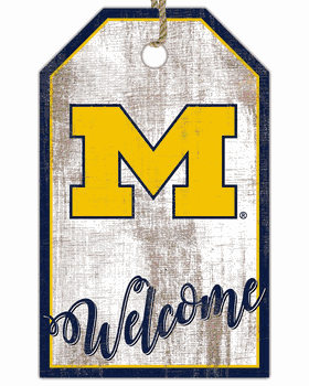 Michigan Wolverines Welcome Team Tag 11x19 Sign