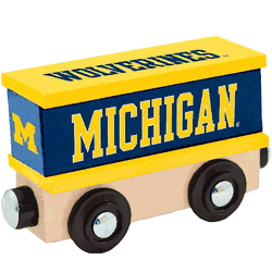 Michigan Wolverines Wood Train Box Car