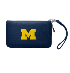 Michigan Wolverines Zip Organizer Wallet Pebble Navy
