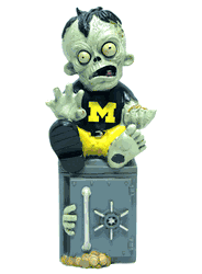 Michigan Wolverines Zombie Figurine Bank CO