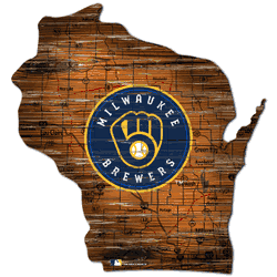 Milwaukee Brewers 12" Mini Roadmap State Sign