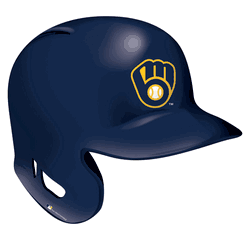 Milwaukee Brewers 12in Authentic Helmet Sign