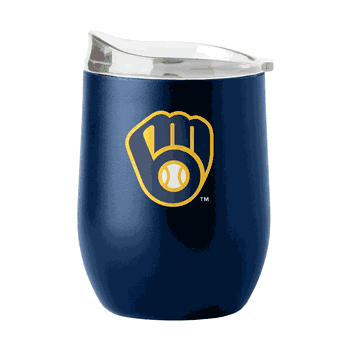 Milwaukee Brewers 16oz Flipside Powder Coat Curved Beverage