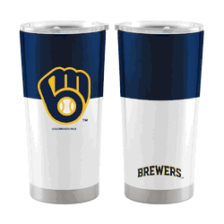 Milwaukee Brewers 20oz Colorblock Stainless Tumbler