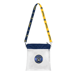 Milwaukee Brewers 3D Logo Clear Satchelette