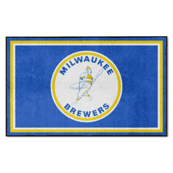 Milwaukee Brewers 4ft. x 6ft. Plush Area Rug1970