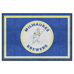 Milwaukee Brewers 5ft. x 8 ft. Plush Area Rug - Retro Collection