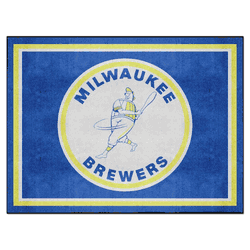 Milwaukee Brewers 8ft. x 10 ft. Plush Area Rug - Retro Collection