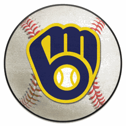 Milwaukee Brewers Baseball Rug - 27in. Diameter