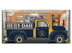 Milwaukee Brewers Best Dad Truck 6x12 Sign