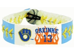 Milwaukee Brewers Bracelet Team Color Baseball Zack Greinke CO